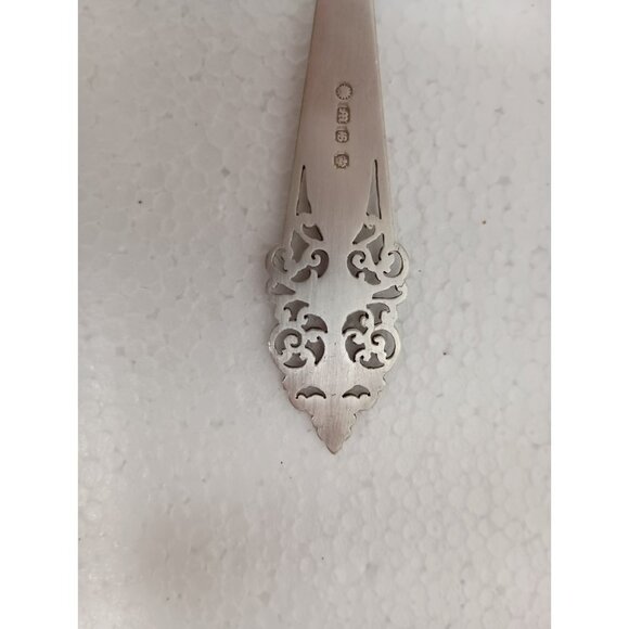 Vintage Mappin Brothers Sterling Silver Ornate Victorian Set Of 2 Serving Spoons - Picture 7 of 8
